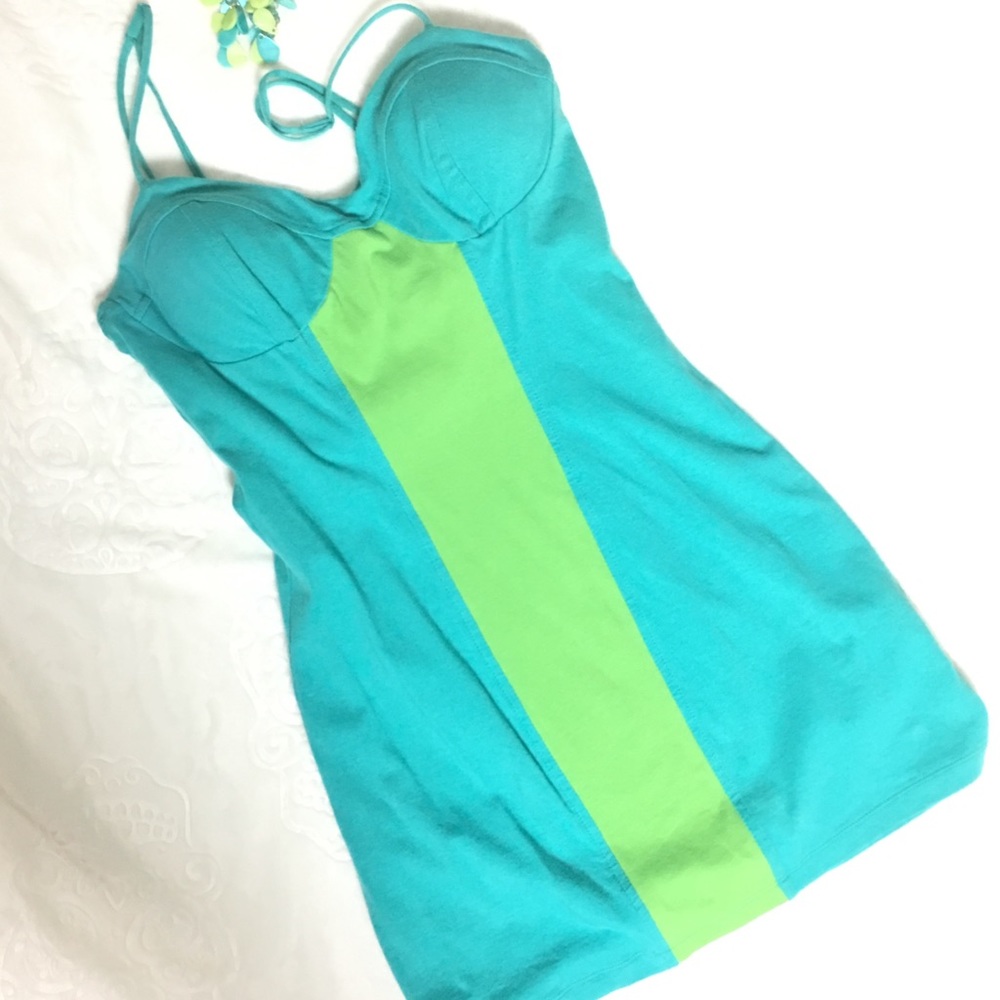 MINI DRESS GREEN CHARLOTTE RUSSE VINTAGE MEDIUM